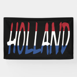 Holland übernahm die niederländische Flagge auf de Banner
