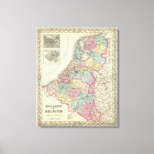 Holland und Belgien 3 Leinwanddruck