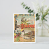 Holland Vintage Reise Postkarte (Stehend Vorderseite)