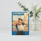 Holland Vintage Reise Postkarte (Stehend Vorderseite)