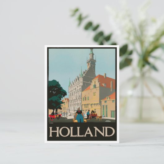 Holland Vintage Reise Postkarte (Stehend Vorderseite)