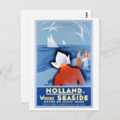 Holland - Vintage Travel Poster Postkarte (Vorne/Hinten)