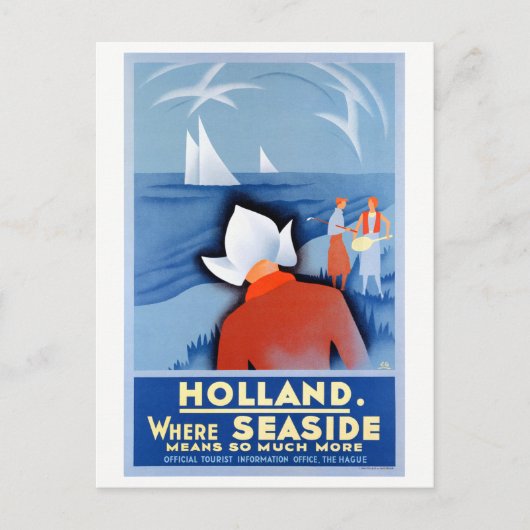 Holland - Vintage Travel Poster Postkarte (Vorderseite)