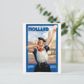 Holland - Vintage Travel Poster Postkarte (Stehend Vorderseite)