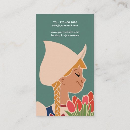 Holland Visitenkarte (Rückseite)