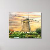 Holland Windmill Leinwanddruck (Vorderseite)
