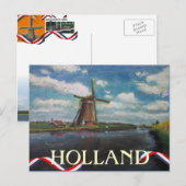 Holland Windmill Postcard Postkarte (Vorne/Hinten)