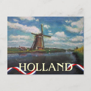 Holland Windmill Postcard Postkarte
