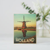 Holland Windmill Postkarte (Stehend Vorderseite)