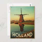 Holland Windmill Postkarte (Vorne/Hinten)
