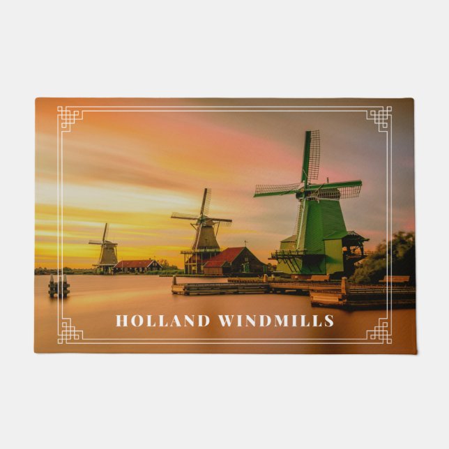 Holland Windmühlen Fußmatte (Vorderseite)