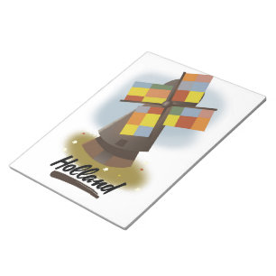 Holland-Windmühlen-Reiseposter Notizblock