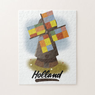 Holland-Windmühlen-Reiseposter Puzzle