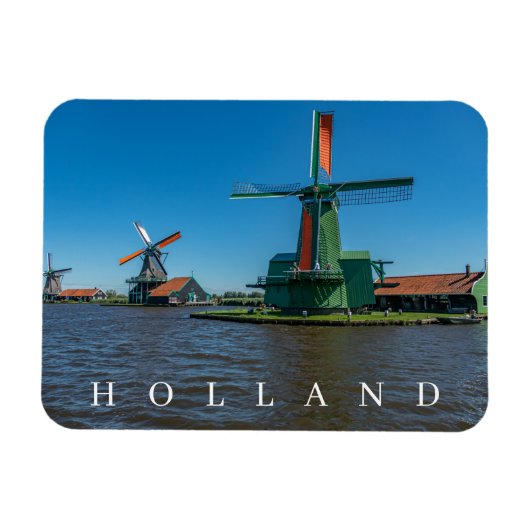 Holland Windmühlen sehen Kühlschrankmagnet Magnet (Horizontal)