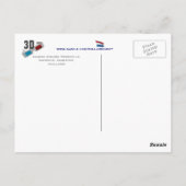 Holland Zaanse Schans Windmil 3D Anaglyph Postcard Postkarte (Rückseite)