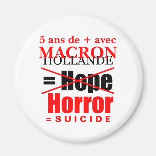 Hollande et Macron c'est du suicide - Magnet (Vorne)
