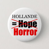 Hollande nicht Hoffnung = Horror - r-Knopf Button (Vorderseite)