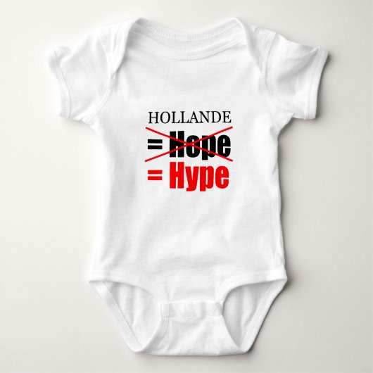 Hollande Not Hope but Hype Baby Body Anzug 1 Baby Strampler (Vorderseite)