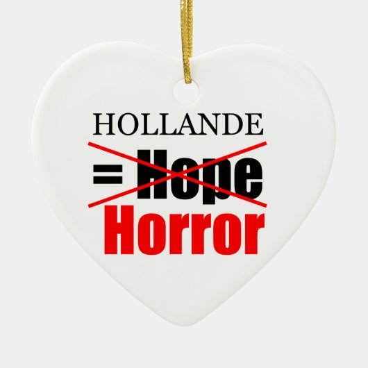 Hollande Not Hope = Horror !!!!!!!!! Keramik Ornament (Vorne)