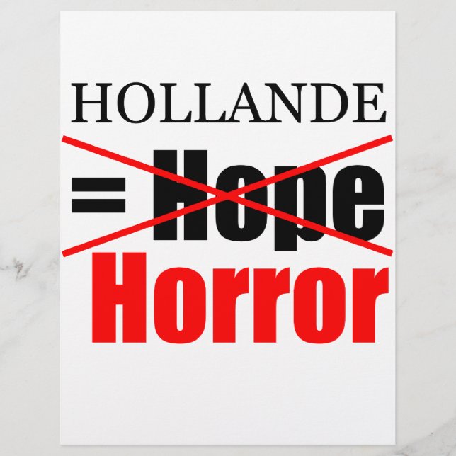 Hollande Not Hope = Horror - Letterhead (Vorderseite)