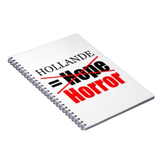 Hollande Not Hope = Horror - Notebook Notizblock (Rechte Seite)