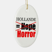 Hollande Not Hope = Horror - Oval Ornament (Rechts)