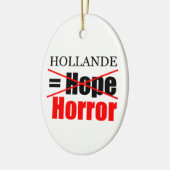 Hollande Not Hope = Horror - Oval Ornament (Links)