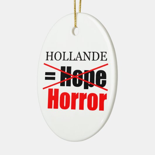 Hollande Not Hope = Horror - Oval Ornament (Links)