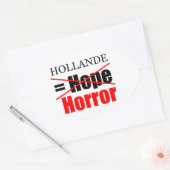 Hollande Not Hope = Horror - Oval Sticker (Umschlag)