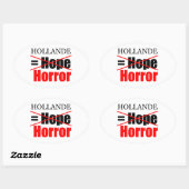 Hollande Not Hope = Horror - Oval Sticker (Blatt)