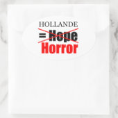 Hollande Not Hope = Horror - Oval Sticker (Tasche)
