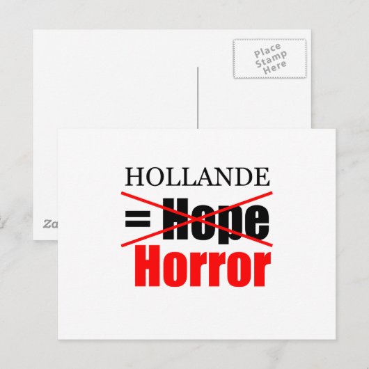 Hollande Not Hope = Horror !!!!!!!!! Postkarte (Vorne/Hinten)