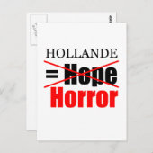 Hollande Not Hope = Horror !!!!!!!!! Postkarte (Vorne/Hinten)