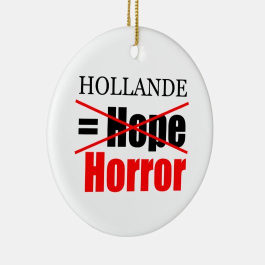 Hollande Not Hope = Horror - R Ornament (Rechts)