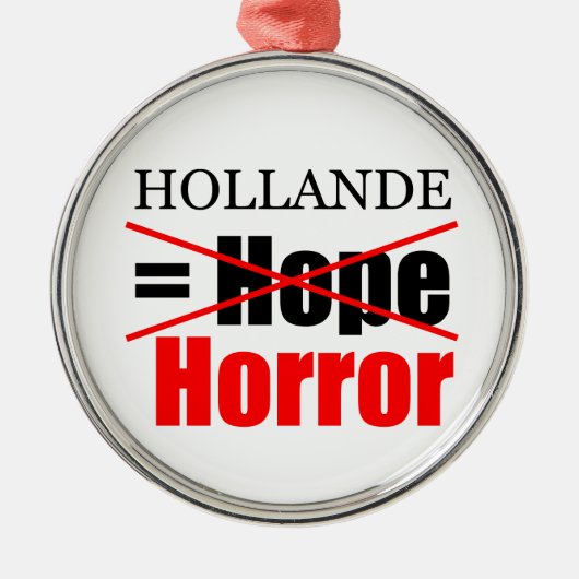 Hollande Not Hope = Horror - R Ornament (Vorne)