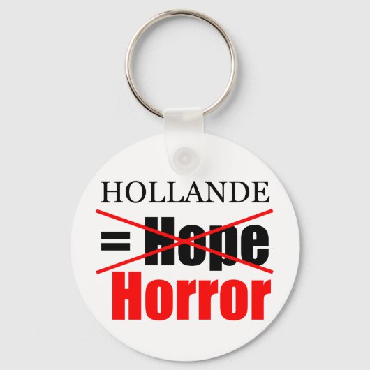 Hollande Not Hope = Horror - R Schlüsselanhänger (Vorderseite)