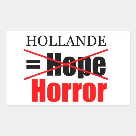 Hollande Not Hope = Horror - R Sticker (Vorderseite)