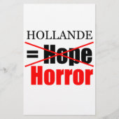 Hollande Not Hope = Horror - Stationierung Briefpapier (Vorderseite)