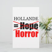 Hollande Not Hope = Horror - Stationierung Briefpapier (Stehend Vorderseite)