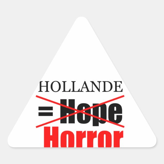 Hollande Not Hope = Horror - T Sticker (Vorderseite)