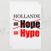 Hollande Not Hope = Hype !!!!!! Briefpapier (Vorne/Hinten)