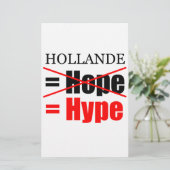 Hollande Not Hope = Hype !!!!!! Briefpapier (Stehend Vorderseite)