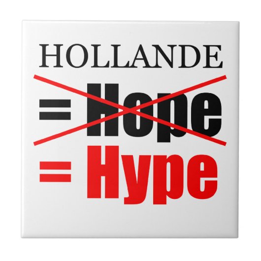 Hollande Not Hope = Hype !!!!!! Fliese (Vorderseite)