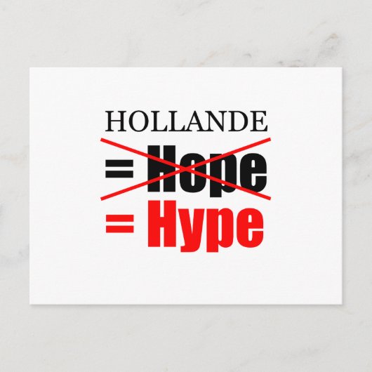Hollande Not Hope = Hype - H Postcard Postkarte (Vorderseite)
