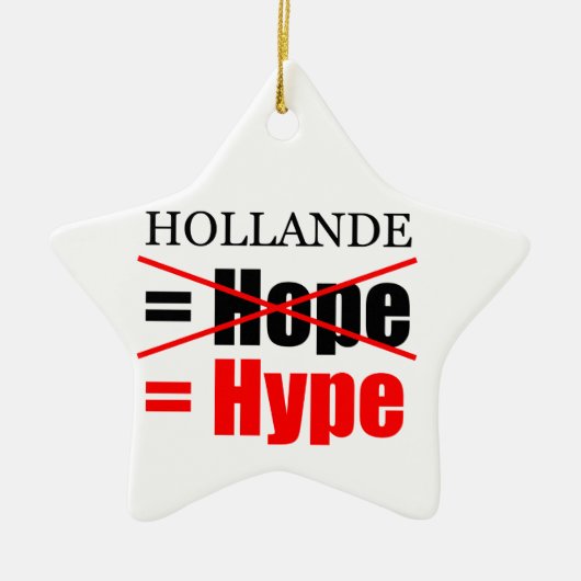Hollande Not Hope = Hype !!!!!! Keramik Ornament (Vorne)