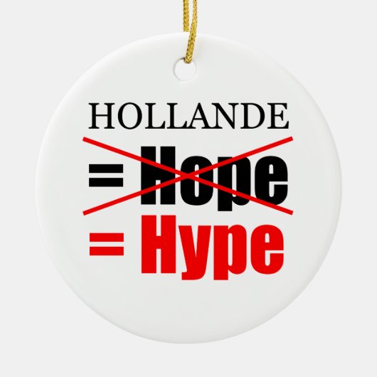 Hollande Not Hope = Hype !!!!!! Keramikornament (Vorne)