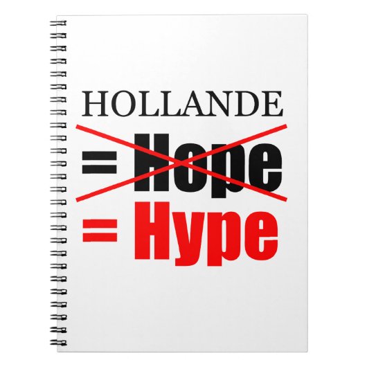 Hollande Not Hope = Hype - Notebook Notizblock (Vorderseite)