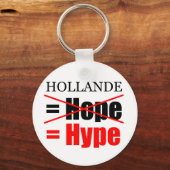 Hollande Not Hope = Hype !!!!!! Schlüsselanhänger (Vorderseite)