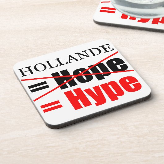 Hollande Not Hope = Hype !!!!!! Untersetzer (Linke Seite)