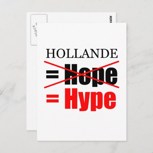 Hollande Not Hope = Hype- V Postcard Postkarte (Vorne/Hinten)
